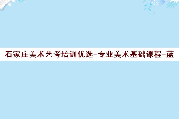 石家庄美术艺考培训优选-专业美术基础课程-蓝色空间艺术学校