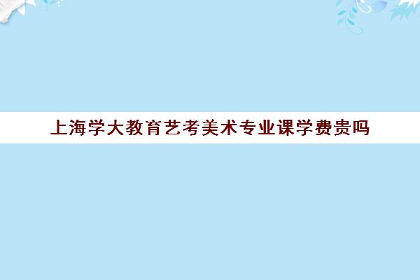 上海学大教育艺考美术专业课学费贵吗（上海大学艺考分数线）