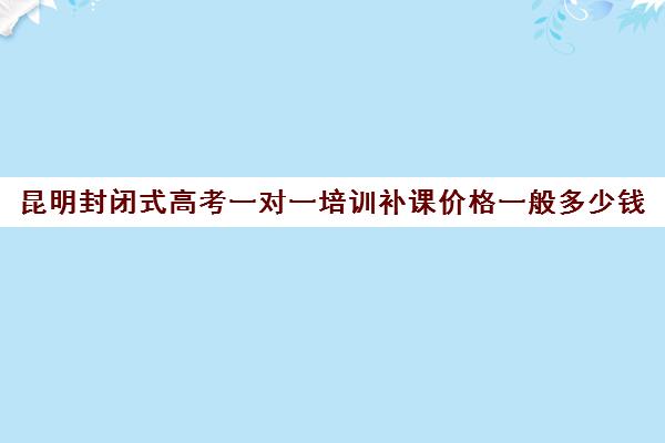 昆明封闭式高考一对一培训补课价格一般多少钱(昆明高中补课一对一价格)