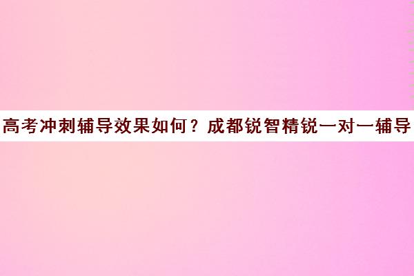 高考冲刺辅导效果如何？成都锐智精锐一对一辅导解析