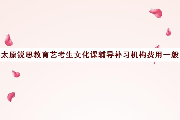 太原锐思教育艺考生文化课辅导补习机构费用一般多少钱