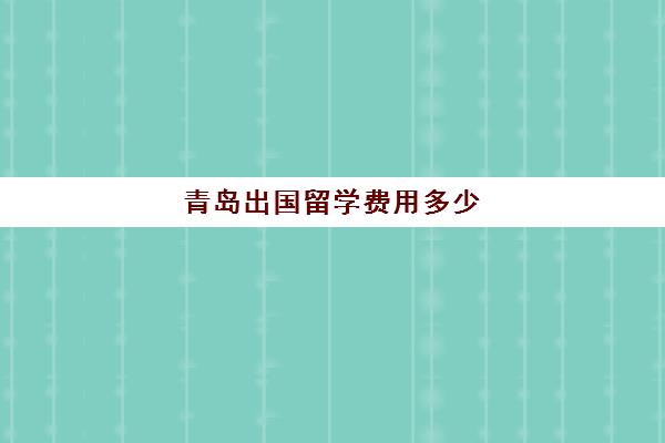 青岛出国留学费用多少(青岛大学出国留学)