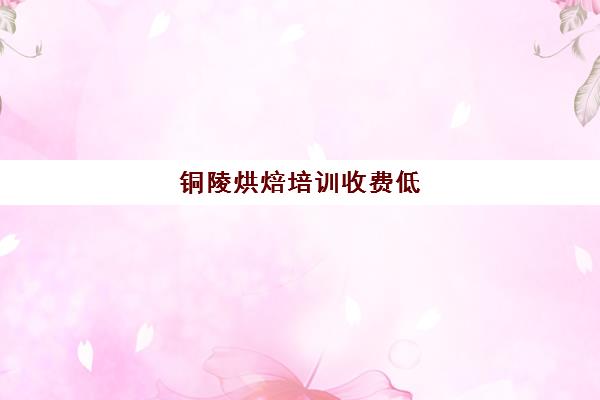 铜陵烘焙培训收费低(正规学烘焙学费价格表)