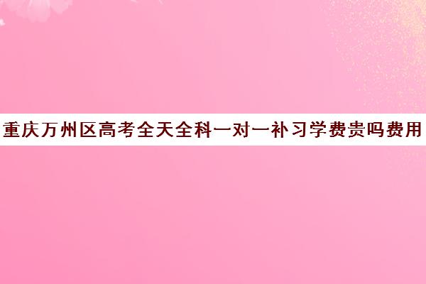 重庆万州区高考全天全科一对一补习学费贵吗费用多少钱