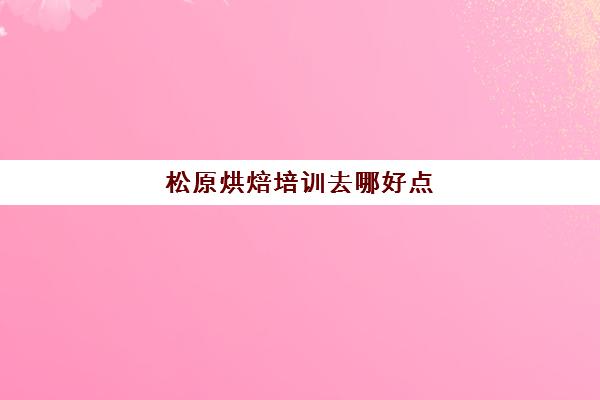 松原烘焙培训去哪好点(糕点烘焙培训哪里的比较好)