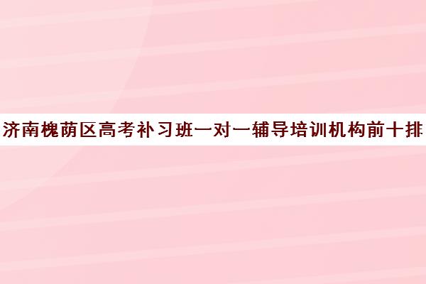 济南槐荫区高考补习班一对一辅导培训机构前十排名