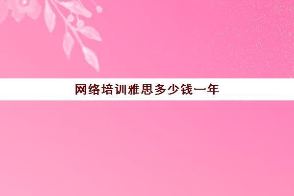 网络培训雅思多少钱一年(雅思培训费用大概要多少钱?)