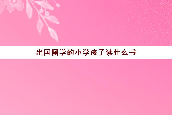 出国留学的小学孩子读什么书(小学可以出国留学吗)