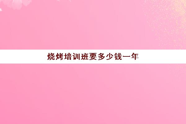 烧烤培训班要多少钱一年(学烧烤在哪里学比较好)