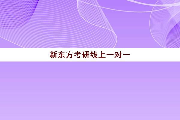 新东方考研线上一对一(新东方考研班一般多少钱)