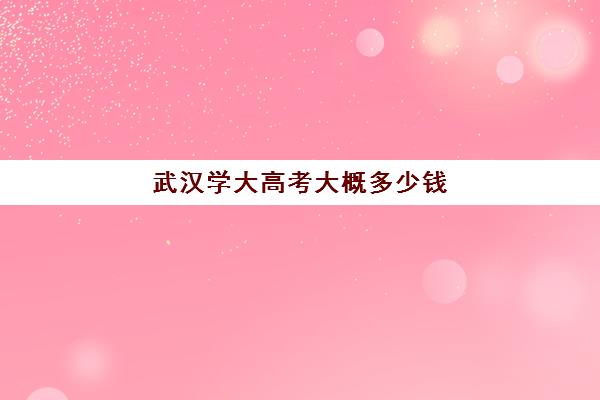 武汉学大高考大概多少钱(武汉大学学费是一年多少钱)