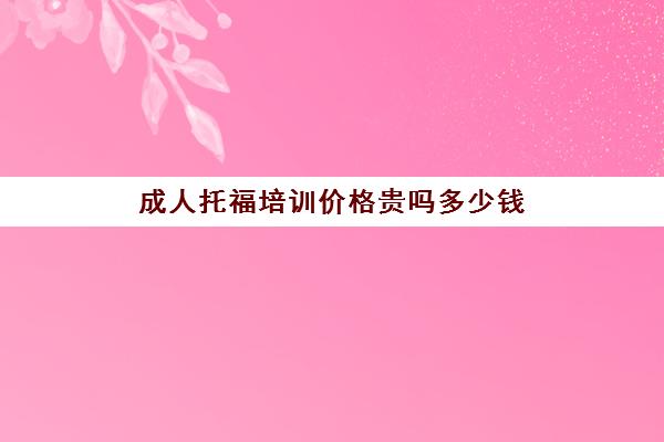 成人托福培训价格贵吗多少钱(学为贵雅思课程怎么样)