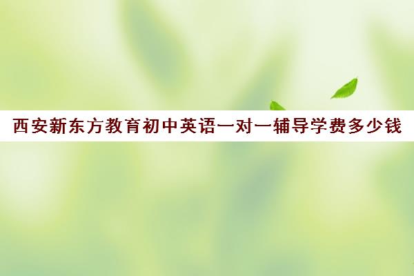 西安新东方教育初中英语一对一辅导学费多少钱(西安新东方英语培训机构地址)