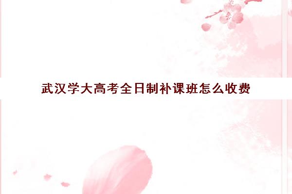 武汉学大高考全日制补课班怎么收费(武汉大学生一对一培训多少钱)