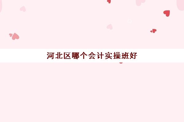 河北区哪个会计实操班好(河北会计学校排名)