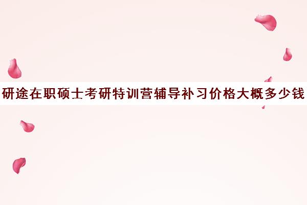 研途在职硕士考研特训营辅导补习价格大概多少钱