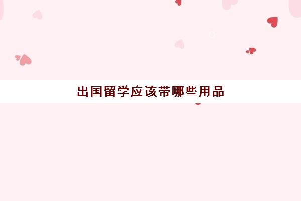 出国留学应该带哪些用品(出国留学用什么笔记本电脑)