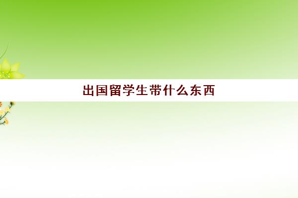 出国留学生带什么东西(出国留学被褥怎么带)