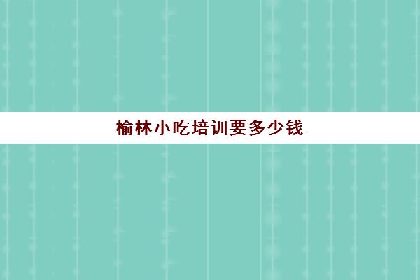 榆林小吃培训要多少钱(榆林小吃一条街在哪里)