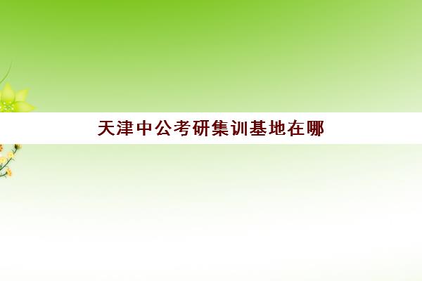 天津中公考研集训基地在哪(天津市公考培训班哪个好)