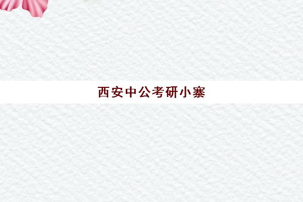 西安中公考研小寨(西安中公教育五路口人事)