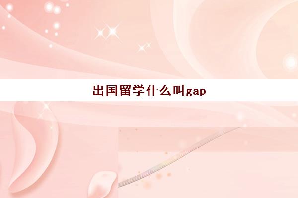 出国留学什么叫gap(大学gap一年的利弊)