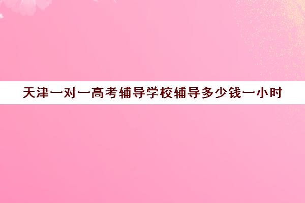 天津一对一高考辅导学校辅导多少钱一小时(掌门一对一收费标准)