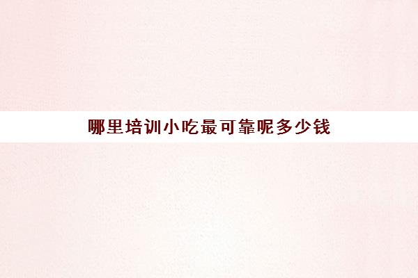 哪里培训小吃最可靠呢多少钱(学小吃培训那里学好靠谱)