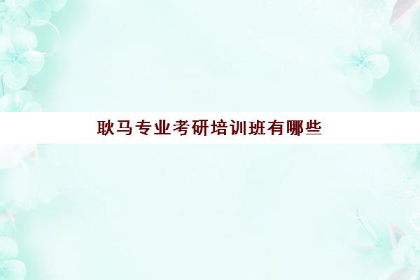 耿马专业考研培训班有哪些(云南民族大学研究生招生)