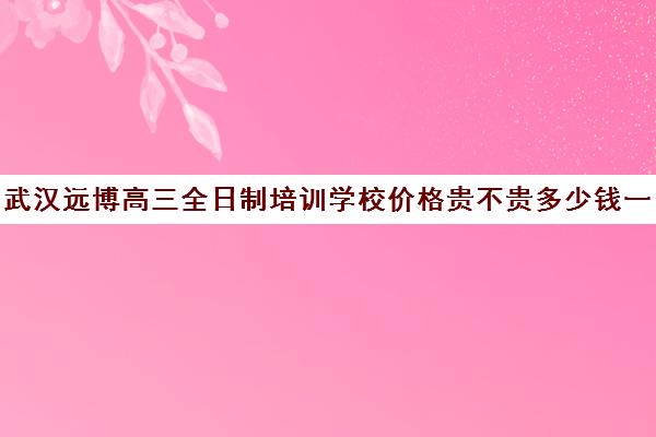 武汉远博高三全日制培训学校价格贵不贵多少钱一年(武汉远博教育培训学校)