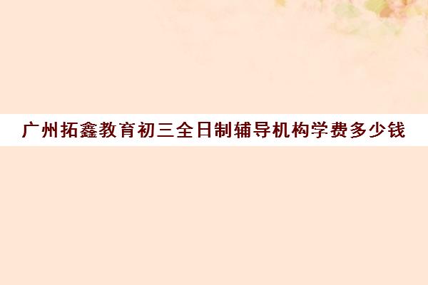 广州拓鑫教育初三全日制辅导机构学费多少钱(广州辅导班收费价目表)