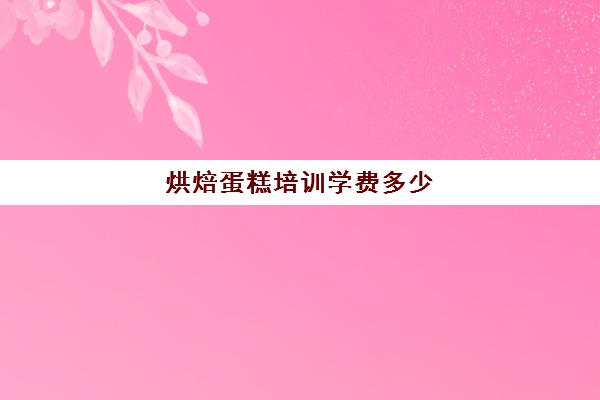 烘焙蛋糕培训学费多少(学蛋糕烘焙大概要多少钱)