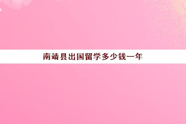 南靖县出国留学多少钱一年(出国留学最便宜国家有哪些)