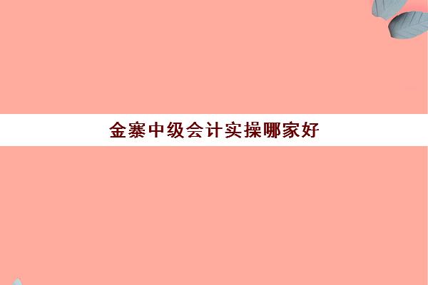 金寨中级会计实操哪家好(中级会计题库哪个好)