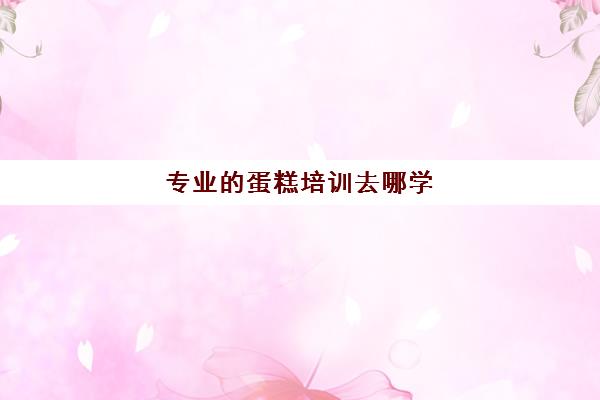 专业的蛋糕培训去哪学(烘焙蛋糕培训班培训学费多少)