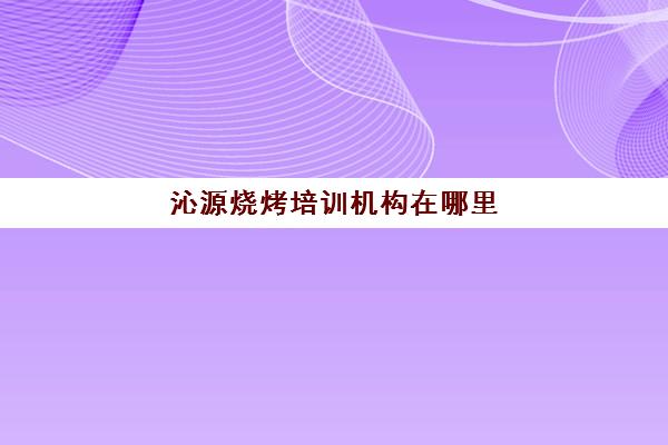 沁源烧烤培训机构在哪里(临汾小吃培训哪家比较好)