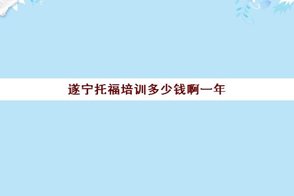 遂宁托福培训多少钱啊一年(上托福培训班多少钱)