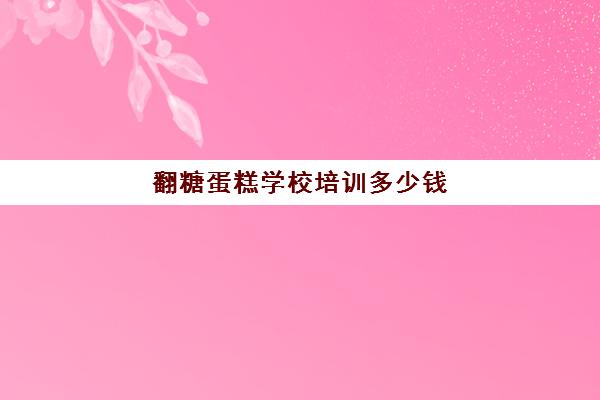 翻糖蛋糕学校培训多少钱(生日蛋糕培训)