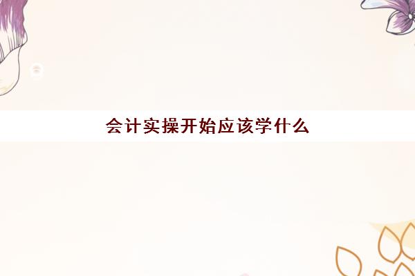 会计实操开始应该学什么(会计从业到底取消了没)