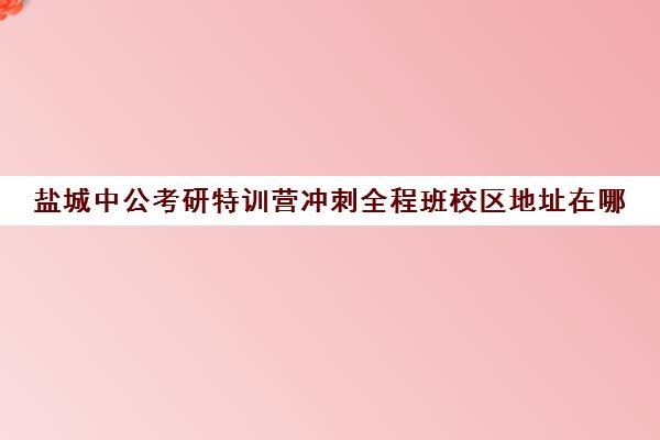 盐城中公考研特训营冲刺全程班校区地址在哪（中公考研官网在线咨询）