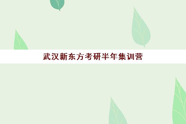 武汉新东方考研半年集训营(长沙新东方考研集训营)