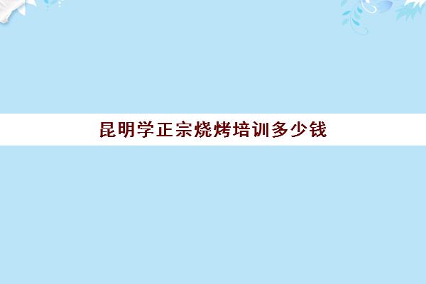昆明学正宗烧烤培训多少钱(昆明最靠谱的小吃培训)