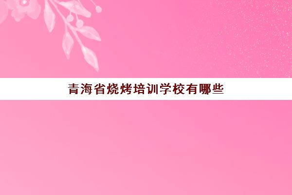 青海省烧烤培训学校有哪些(青海厨师培训学校)