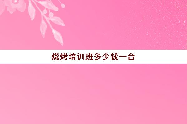 烧烤培训班多少钱一台(烧烤培训班一般要多少钱)
