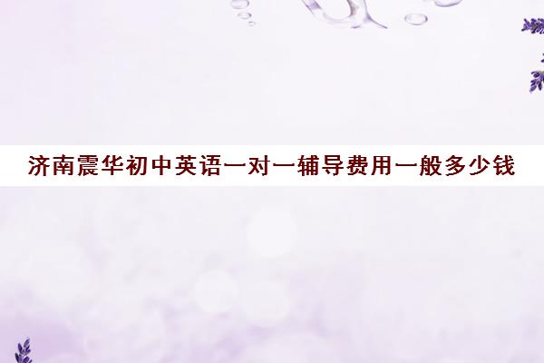 济南震华初中英语一对一辅导费用一般多少钱（正规的初中补课机构）