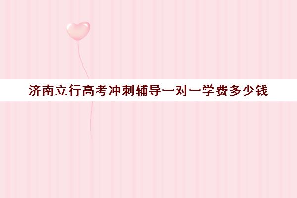 济南立行高考冲刺辅导一对一学费多少钱(精锐一对一收费标准)