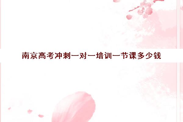 南京高考冲刺一对一培训一节课多少钱(济南新东方高三冲刺班收费价格表)