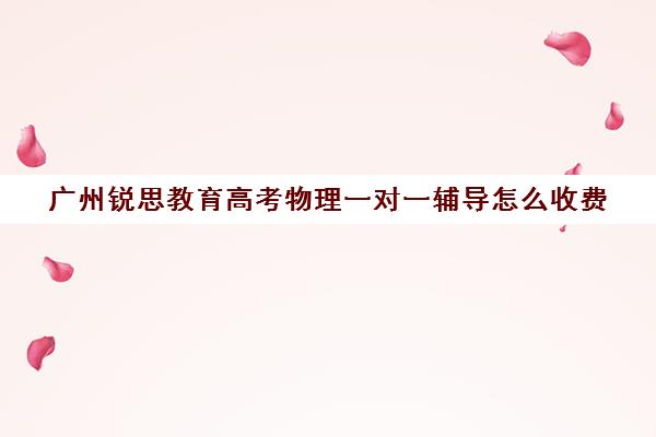 广州锐思教育高考物理一对一辅导怎么收费(高考机构补课真能提分吗)