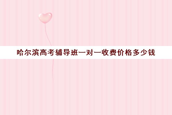 哈尔滨高考辅导班一对一收费价格多少钱(哈尔滨高三全日制补课机构)