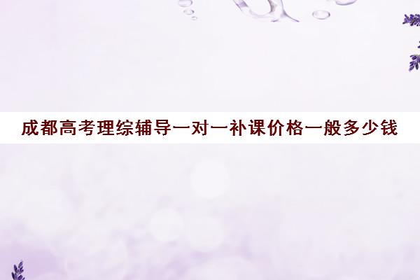 成都高考理综辅导一对一补课价格一般多少钱(高三辅导一对一多少钱)